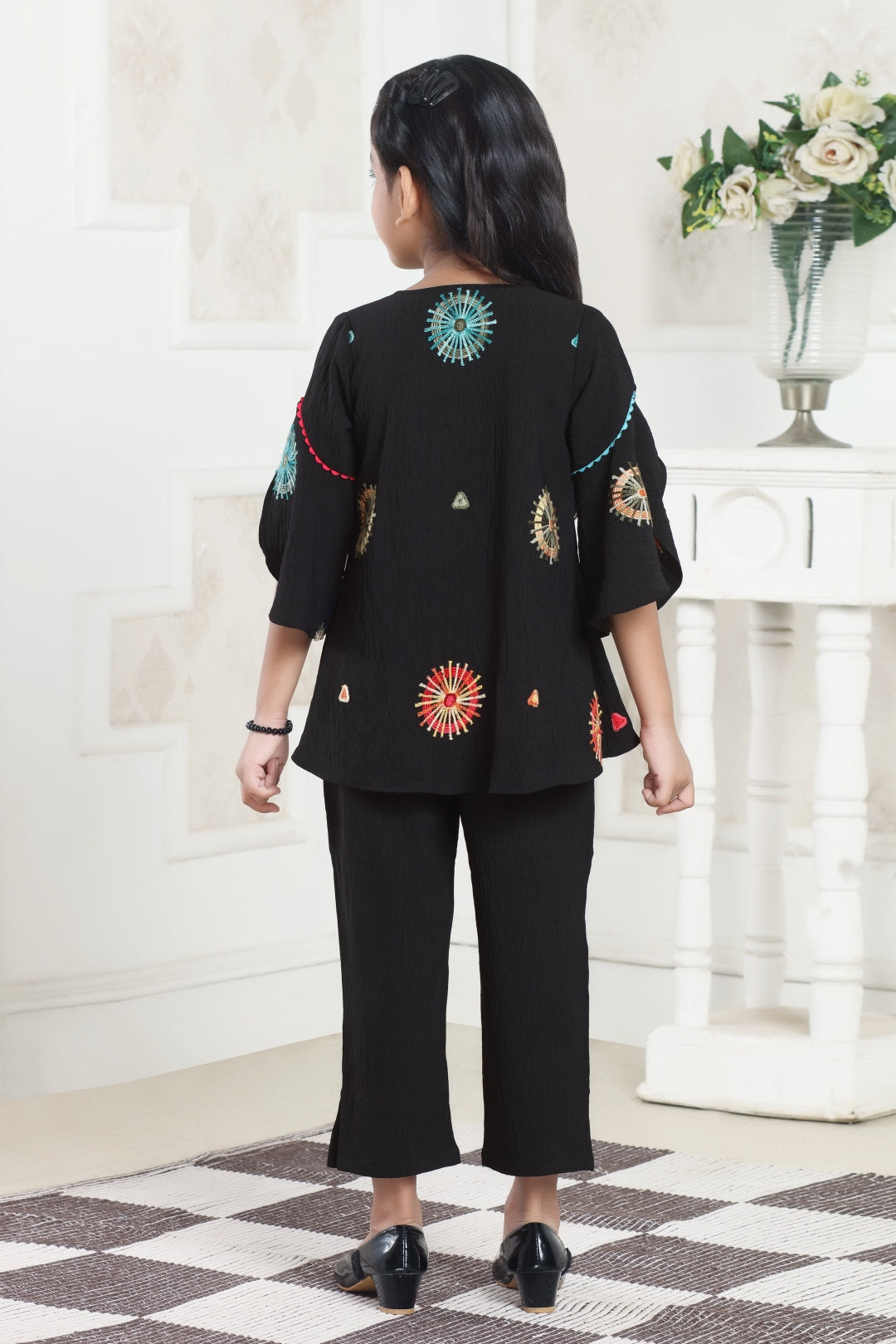 Lei-Chie Black Embroidered Co-ord Set