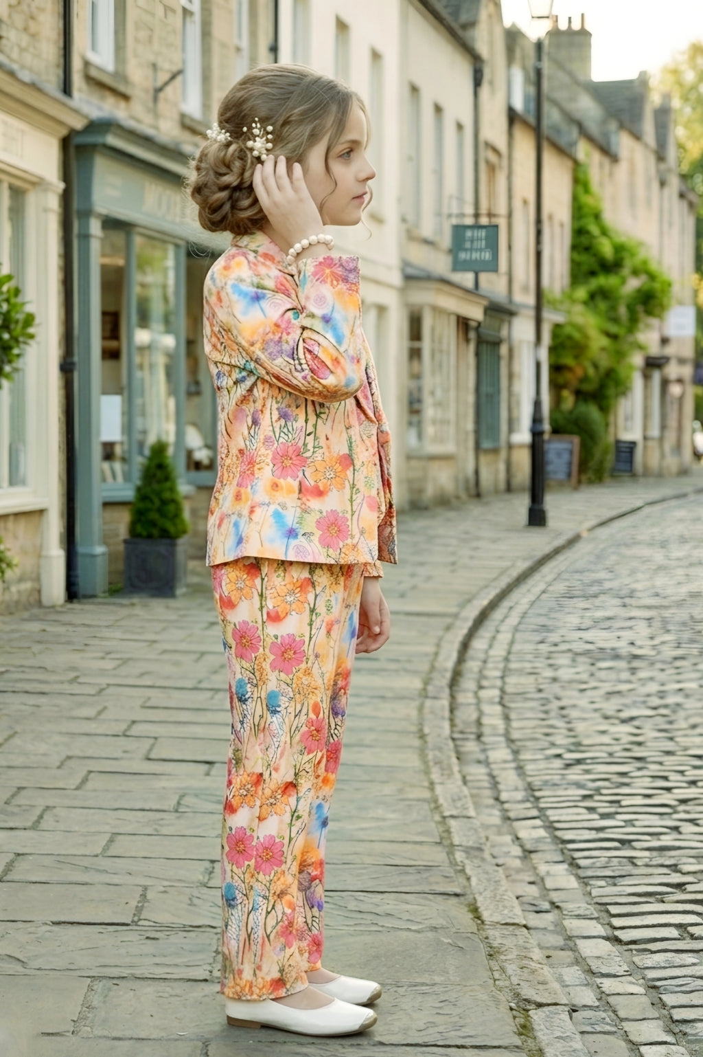 Lei-Chie Yellow 3-Piece Floral Print Designer Clothing Set