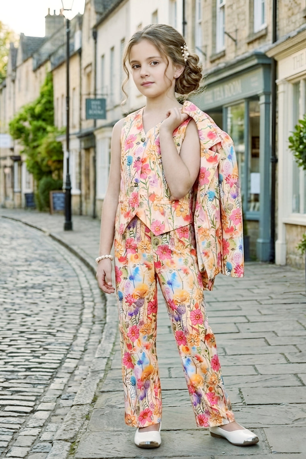 Lei-Chie Yellow 3-Piece Floral Print Designer Clothing Set