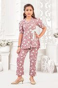 Girls 2-Piece Floral Printed Co-ord Set