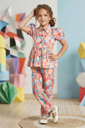 Lei-Chie Abstract Printed Party Wear Co-ord Set