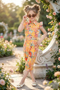 Yellow Floral Print 2-Piece Coordinate Set