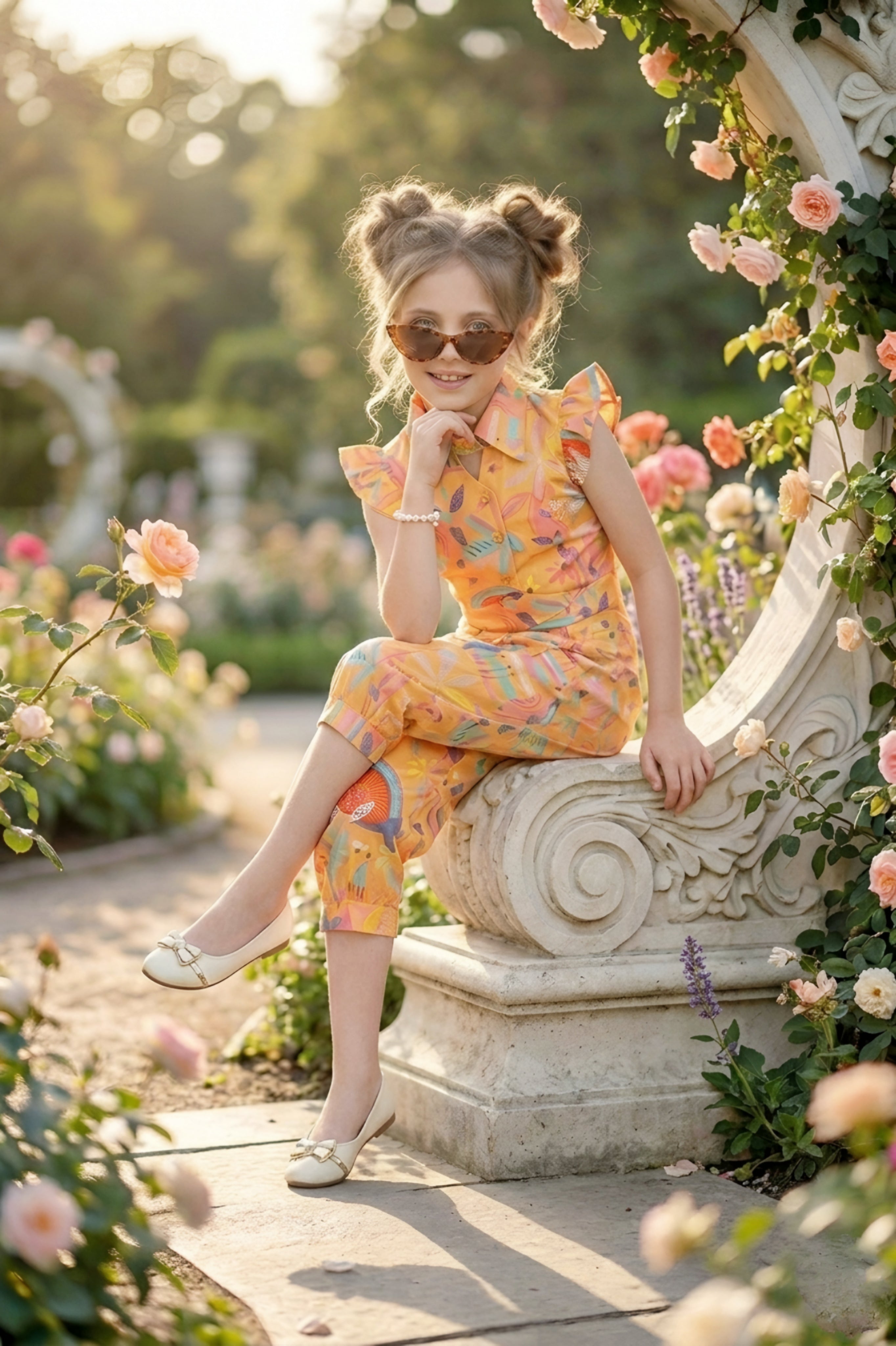 Yellow Floral Print 2-Piece Coordinate Set
